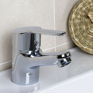 miscelatore per lavabo / in ottone cromato / da bagno / 1 foro