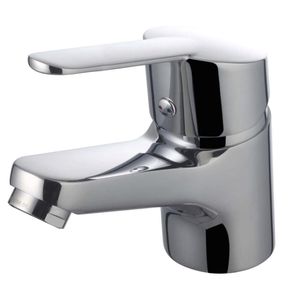 miscelatore per lavabo / in ottone cromato / da bagno / 1 foro