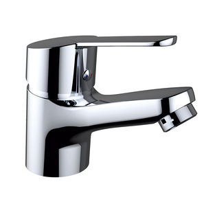 miscelatore per lavabo / in ottone cromato / da bagno / 1 foro