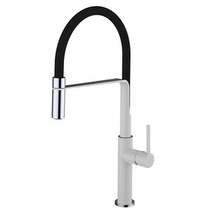 miscelatore in ottone cromato / da cucina / 1 foro / contract