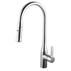miscelatore in ottone cromato / da cucina / 1 foro / contract