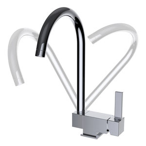 miscelatore in ottone cromato / da cucina / 1 foro / contract