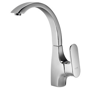 miscelatore in ottone cromato / da cucina / 1 foro / contract