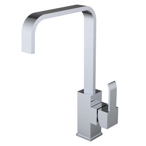 miscelatore in ottone cromato / da cucina / 1 foro / a cascata