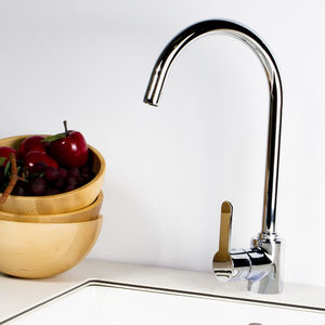 miscelatore in ottone cromato / da cucina / 1 foro / per hotel