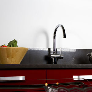 miscelatore in ottone cromato / da cucina / 1 foro / per hotel