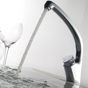 miscelatore in ottone cromato / da cucina / 1 foro / per hotel
