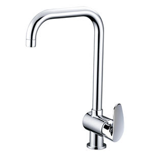 miscelatore in ottone cromato / da cucina / 1 foro / per hotel