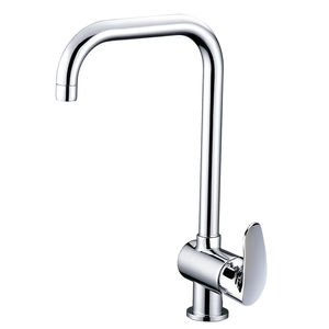 miscelatore in ottone cromato / da cucina / 1 foro / per hotel