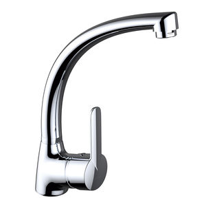 miscelatore in ottone cromato / da cucina / 1 foro / contract