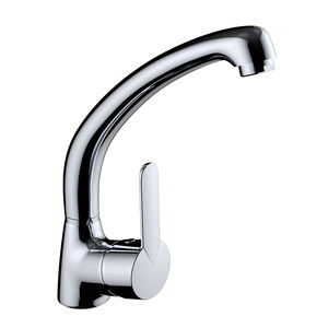 miscelatore in ottone cromato / da cucina / 1 foro / per hotel