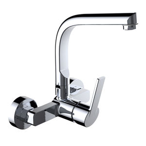 miscelatore da parete / in ottone cromato / da cucina / 2 fori