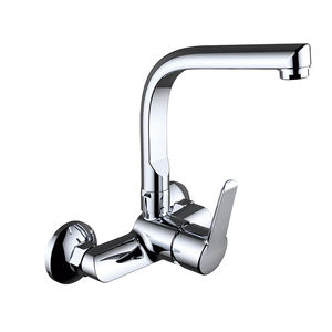 miscelatore da parete / in ottone cromato / da cucina / 2 fori