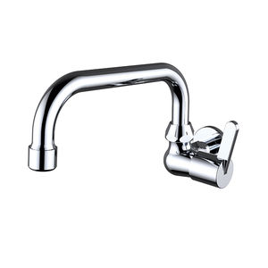 miscelatore da parete / in ottone cromato / da cucina / 1 foro