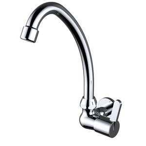 miscelatore da parete / in ottone cromato / da cucina / 1 foro