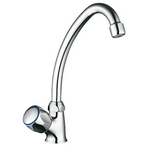 miscelatore in ottone cromato / da cucina / 1 foro / per hotel