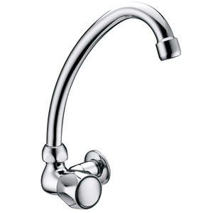 miscelatore da parete / in ottone cromato / da cucina / 1 foro