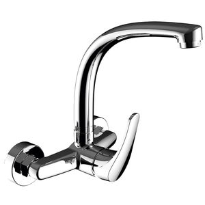 miscelatore da parete / in ottone cromato / da cucina / 2 fori
