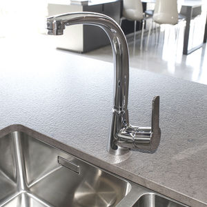 miscelatore in ottone cromato / da cucina / 1 foro / per hotel