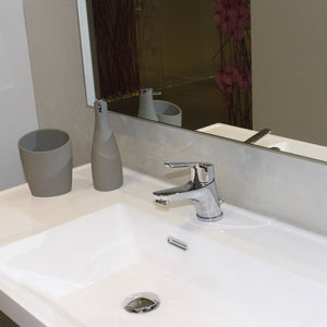 miscelatore per lavabo / in ottone cromato / da bagno / 1 foro