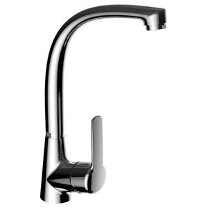 miscelatore in ottone cromato / da cucina / 1 foro / per hotel