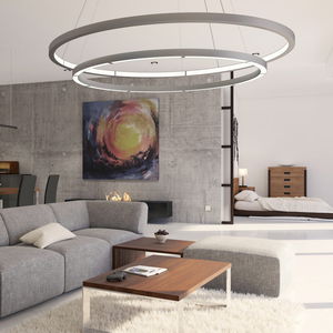 lampadario moderno / in metallo / in policarbonato / LED