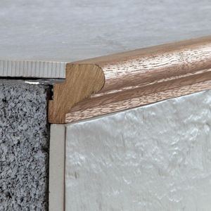 profilo di finitura in legno / in alluminio / per angolo esterno / dritto