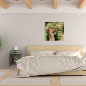 comodino moderno / in alluminio / rettangolare / da parete