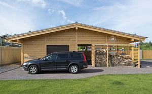 tettoia per posto-auto in legno