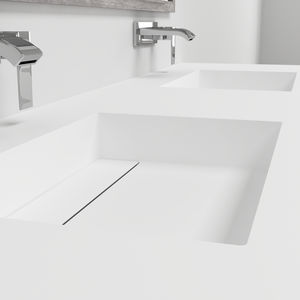 lavabo doppio / sospeso / rettangolare / in Corian®