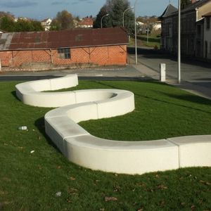 panca pubblica / moderna / in calcestruzzo / modulare