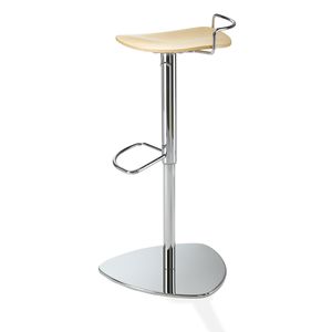 sgabello da bar moderno / in acciaio inossidabile / in metallo cromato / per uso contract