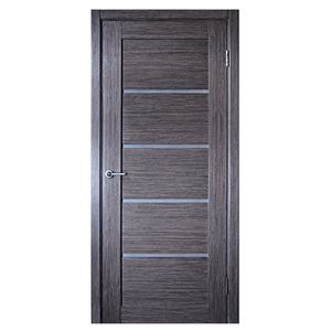 porta da interni / battente / in legno massiccio / semivetrata