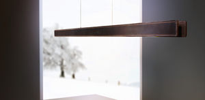 luce a sospensione / LED / lineare / rettangolare