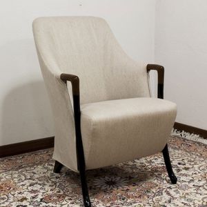 poltrona classica / in tessuto / con schienale alto / ergonomica