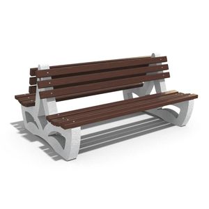 panca pubblica / moderna / in legno / in calcestruzzo fibrorinfrozato