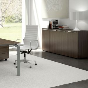 armadio classificatore basso / in legno / con sportello battente / moderno