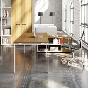 scrivania in legno / moderna / contract / con vano contenitore