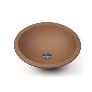 lavabo da appoggio / tondo / in gres porcellanato / moderno