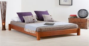 letto standard / matrimoniale / design minimalista / in legno