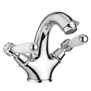 miscelatore doppio comando per lavabo / da appoggio / in metallo cromato / da bagno
