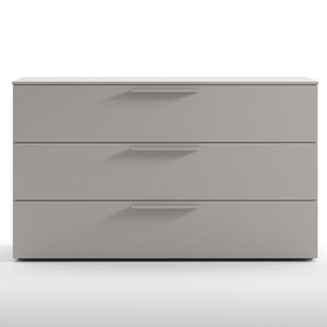 cassettone moderno / in legno laccato / beige / grigio