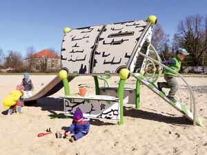 struttura ludica in metallo / per parco giochi