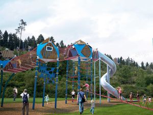 struttura ludica in legno / in metallo / per parco giochi