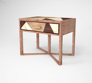 comodino moderno / in legno / in rame / in marmo