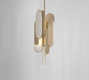 lampada a sospensione / moderna / in bronzo / in ottone lucidato