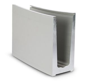 profilo in alluminio spazzolato / a U / per parapetto / prefabbricato