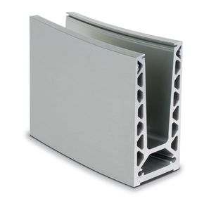 profilo in alluminio spazzolato / a U / per parapetto / prefabbricato