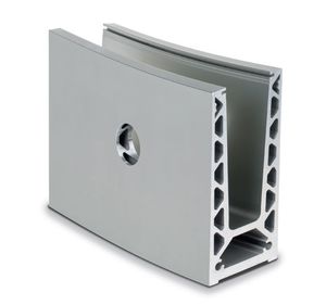 profilo in alluminio spazzolato / a U / per parapetto / prefabbricato