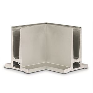 profilo in alluminio anodizzato / ad angolo / per parapetto / prefabbricato